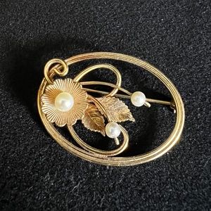 Vintage VanDell gold filled brooch
